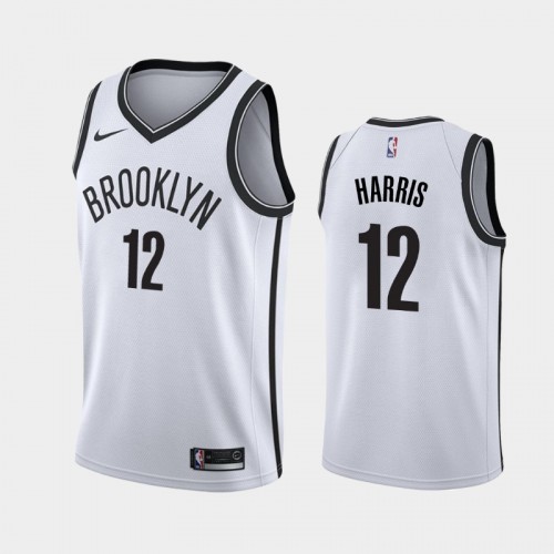 Men's Brooklyn Nets #12 Joe Harris White 2019 season Association Jersey