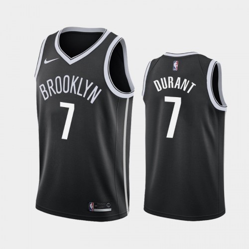Men's Brooklyn Nets Kevin Durant #7 Black 2019-20 Icon Jersey