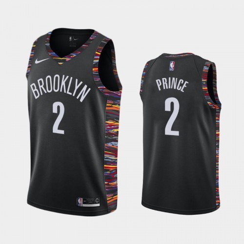 Men's Brooklyn Nets #2 Taurean Prince Black 2019 season City Jersey