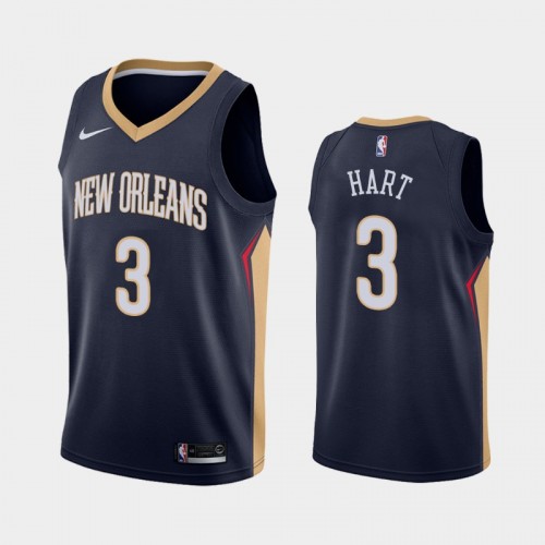 Men's New Orleans Pelicans #3 Josh Hart Navy 2019-20 Icon Jersey