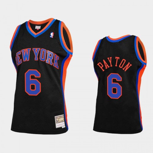 Men's New York Knicks #6 Elfrid Payton Black Reload 2.0 Jersey