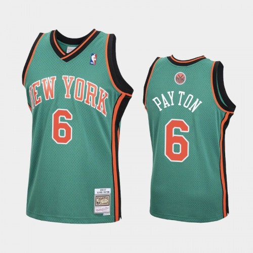 Men's New York Knicks #6 Elfrid Payton Green 2006-07 Hardwood Classics Jersey