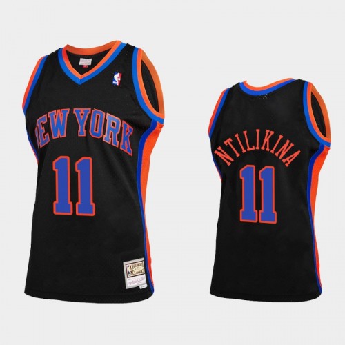 Men's New York Knicks #11 Frank Ntilikina Black Reload 2.0 Jersey