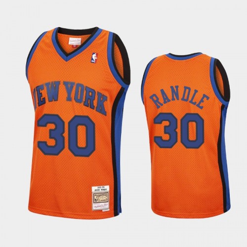 New York Knicks #30 Julius Randle Orange Reload Hardwood Classics Jersey