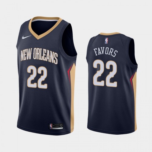 Men's New Orleans Pelicans Derrick Favors #22 Navy 2019-20 Icon Jersey