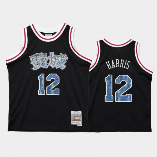 Philadelphia 76ers #12 Tobias Harris Black 2021 Lunar New Year OX Jersey