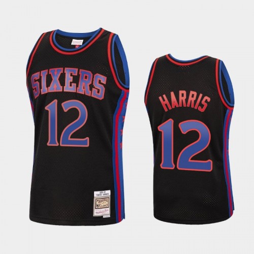 Philadelphia 76ers #12 Tobias Harris Black Reload Hardwood Classics Jersey