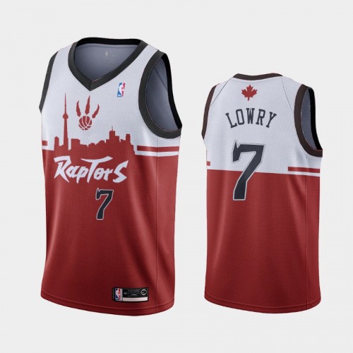 Men's Toronto Raptors Kyle Lowry #7 Red 2019 We The North Day Canadian Jersey