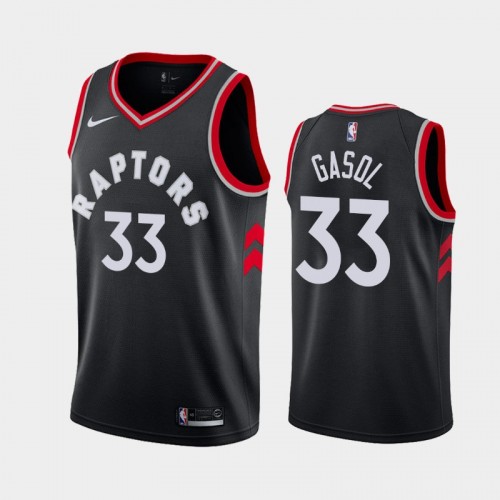 Men's Toronto Raptors #33 Marc Gasol Black 2018-19 Statement Jersey