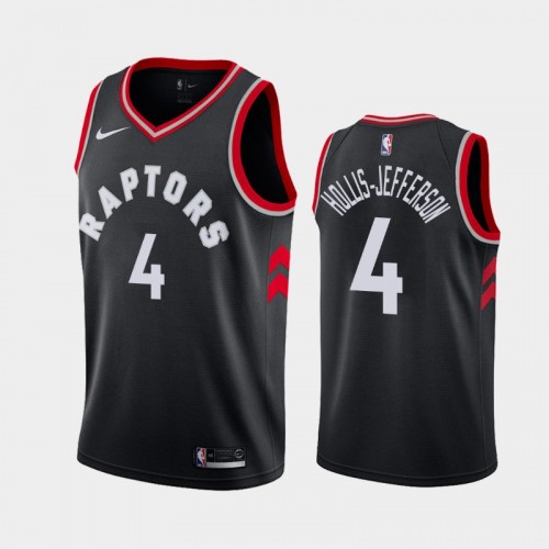 Men's Toronto Raptors #4 Rondae Hollis-Jefferson Black 2020 season Statement Jersey