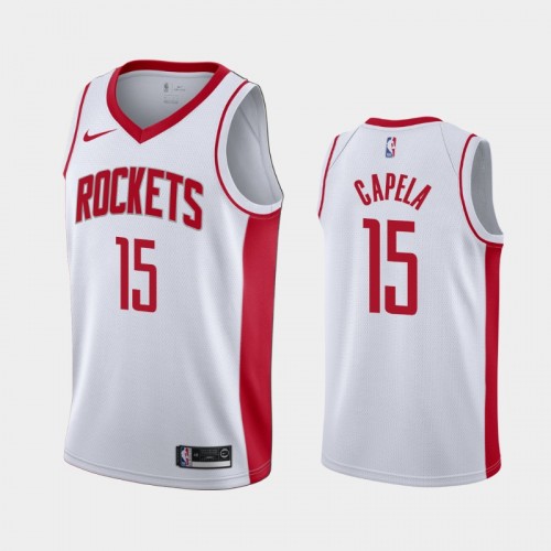 Men's Houston Rockets #15 Clint Capela White 2019 season Association Jersey