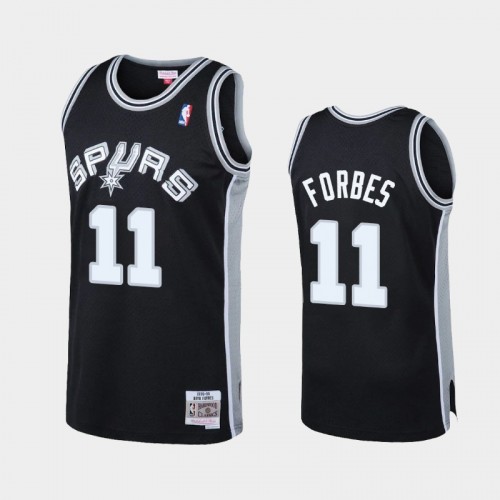 San Antonio Spurs #11 Bryn Forbes Black Reload Hardwood Classics Jersey