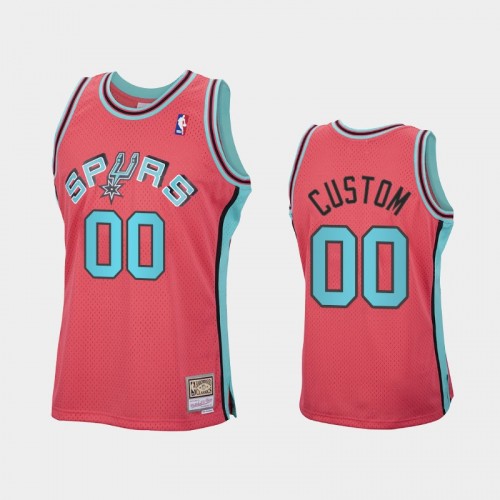 San Antonio Spurs #00 Custom Pink Reload Hardwood Classics Jersey