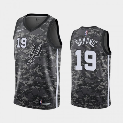 Men's San Antonio Spurs #19 Luka Samanic Camo City Jersey - 2019 NBA Draft