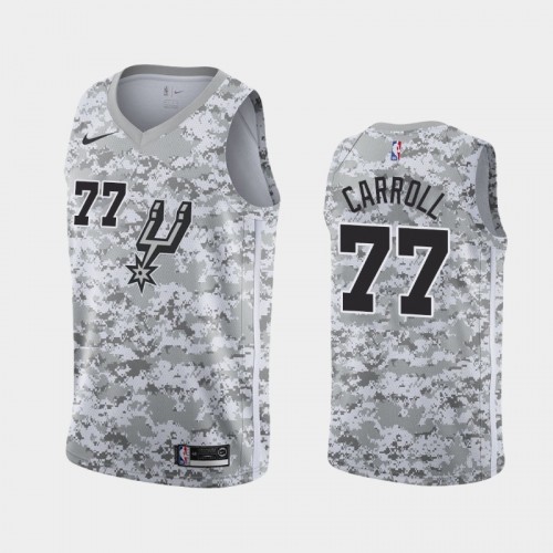 Men's San Antonio Spurs #77 DeMarre Carroll Camo 2019 season Earned Jersey