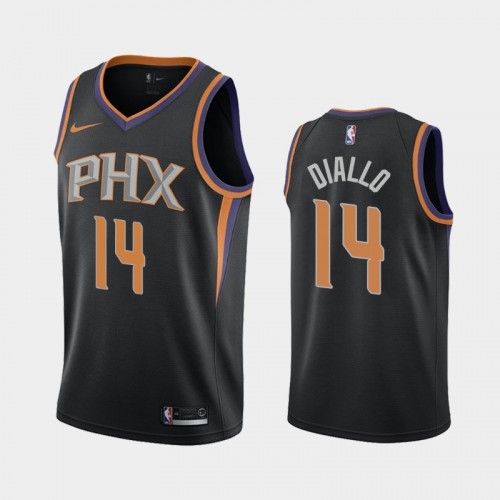 Men's Phoenix Suns Cheick Diallo #14 Black 2019-20 Statement Jersey