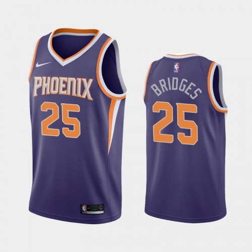Men's Phoenix Suns #25 Mikal Bridges Purple 2017-18 Icon Jersey