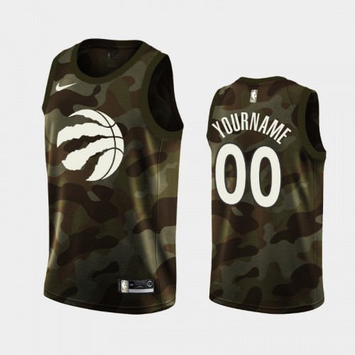 Men's Toronto Raptors Camo Memorial Day Personalized Jersey