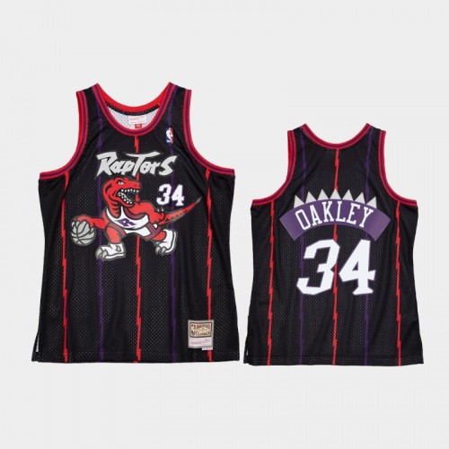 Men's Toronto Raptors #34 Charles Oakley Black Reload 2.0 Jersey