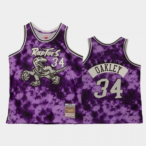 Men's Toronto Raptors #34 Charles Oakley Purple Galaxy Jersey