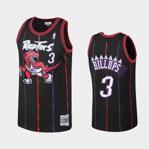 Toronto Raptors #3 Chauncey Billups Black Reload Hardwood Classics Jersey