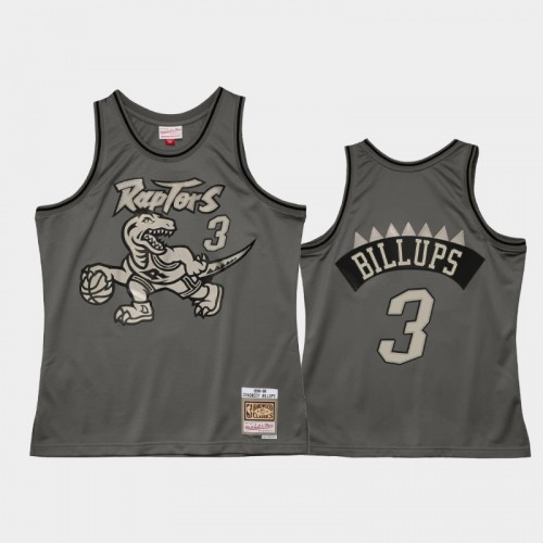 Toronto Raptors #3 Chauncey Billups Gray Metal Works Jersey