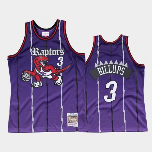 Toronto Raptors #3 Chauncey Billups Purple Old English Faded Jersey