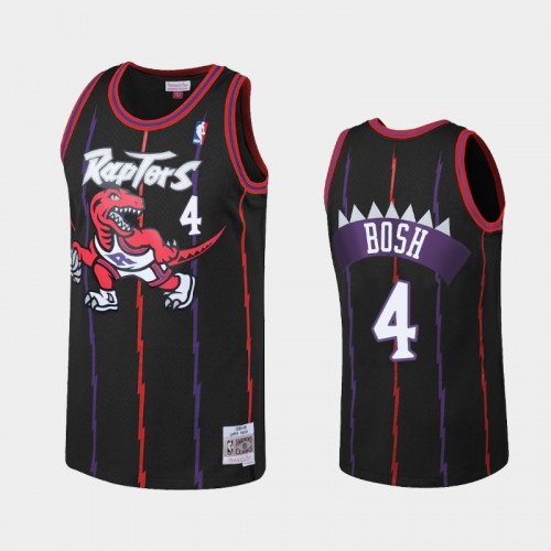 Toronto Raptors #4 Chris Bosh Black Reload Hardwood Classics Jersey