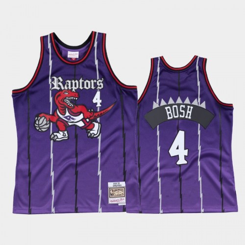 Toronto Raptors #4 Chris Bosh Purple Old English Faded Jersey