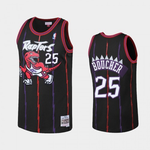 Toronto Raptors #25 Chris Boucher Black Reload Hardwood Classics Jersey