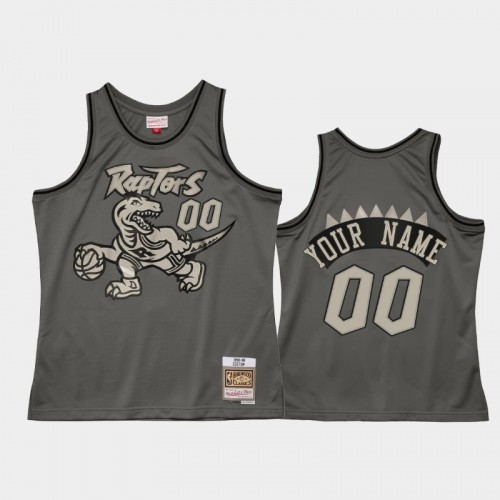 Toronto Raptors #00 Custom Gray Metal Works Jersey