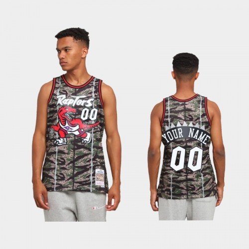 Toronto Raptors #00 Custom Green Tiger Camo Limited Jersey