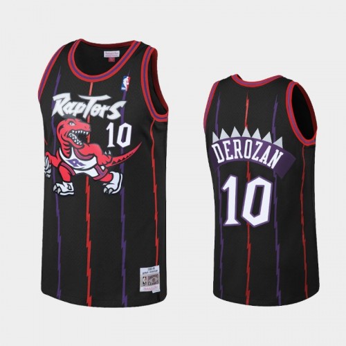 Toronto Raptors #10 DeMar DeRozan Black Reload Hardwood Classics Jersey