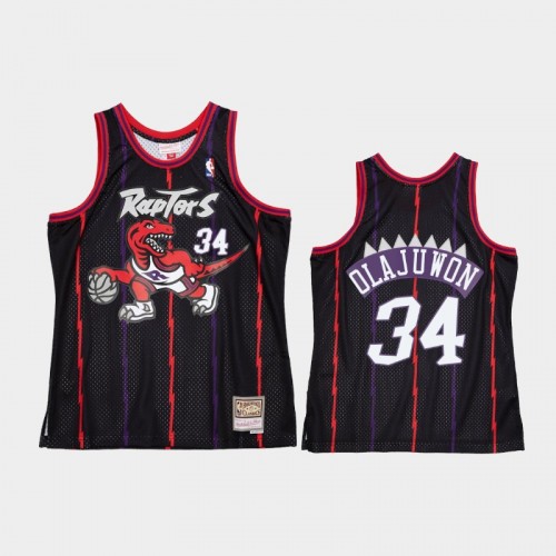 Men's Toronto Raptors #34 Hakeem Olajuwon Black Reload 2.0 Jersey