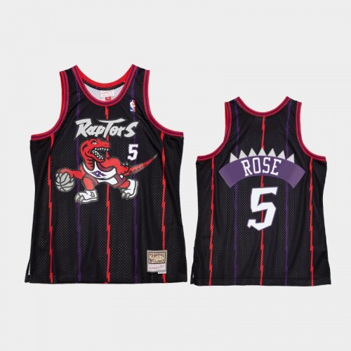 Men's Toronto Raptors #5 Jalen Rose Black Reload 2.0 Jersey