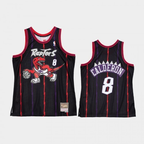 Men's Toronto Raptors #8 Jose Calderon Black Reload 2.0 Jersey