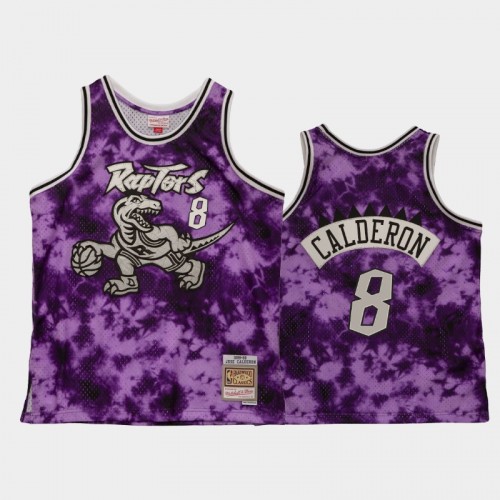 Men's Toronto Raptors #8 Jose Calderon Purple Galaxy Jersey