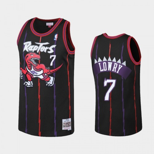 Toronto Raptors #7 Kyle Lowry Black Reload Hardwood Classics Jersey