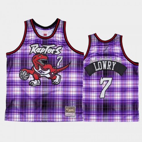 Men's Toronto Raptors #7 Kyle Lowry Purple Private School Hardwood Classics Jersey