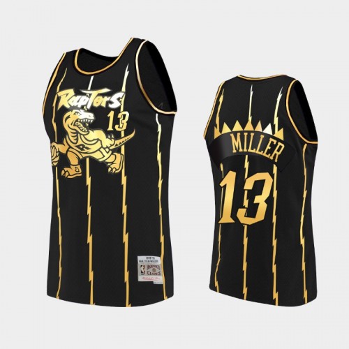 Toronto Raptors #13 Malcolm Miller Black 2021 Golden Edition Hardwood Classics Limited Allocation Jersey