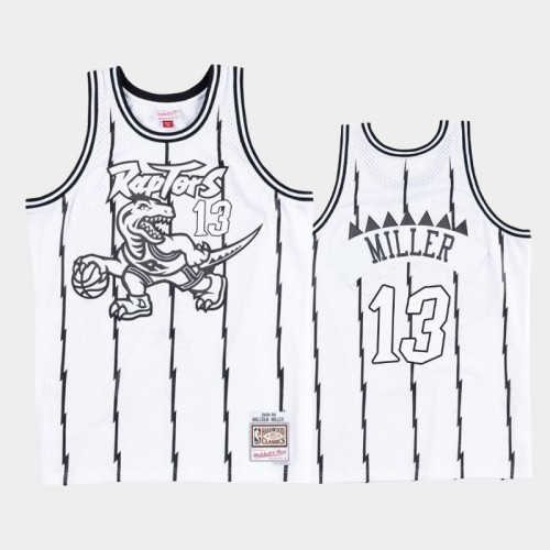 Toronto Raptors #13 Malcolm Miller White Black Concord Collection Hardwood Classics Jersey