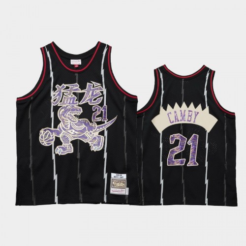 Toronto Raptors #21 Marcus Camby Black 2021 Lunar New Year OX Jersey