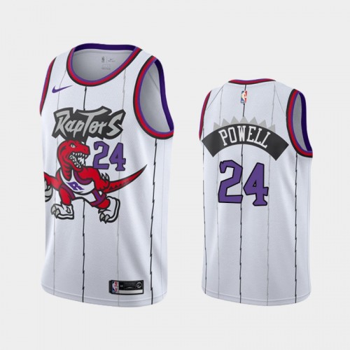 Men's Toronto Raptors #24 Norman Powell White Hardwood Classics Jersey