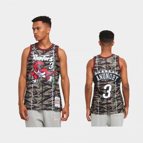 Toronto Raptors #3 OG Anunoby Green Tiger Camo Limited Jersey