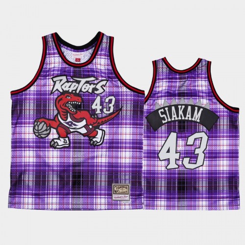 Men's Toronto Raptors #43 Pascal Siakam Purple Private School Hardwood Classics Jersey