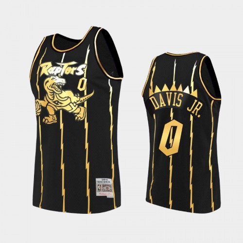 Toronto Raptors #0 Terence Davis Jr. Black 2021 Golden Edition Hardwood Classics Limited Allocation Jersey