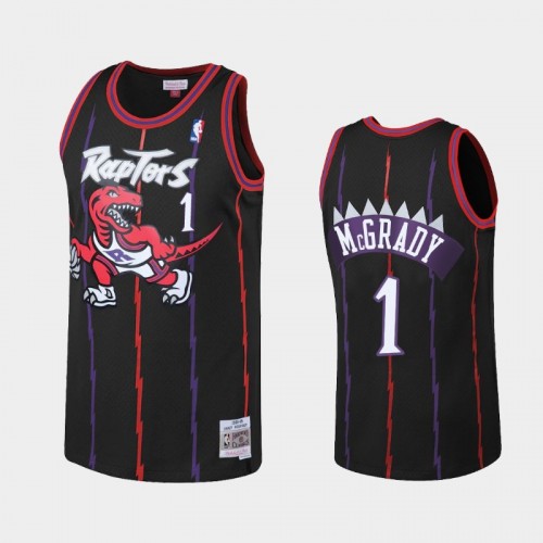 Toronto Raptors #1 Tracy McGrady Black Reload Hardwood Classics Jersey