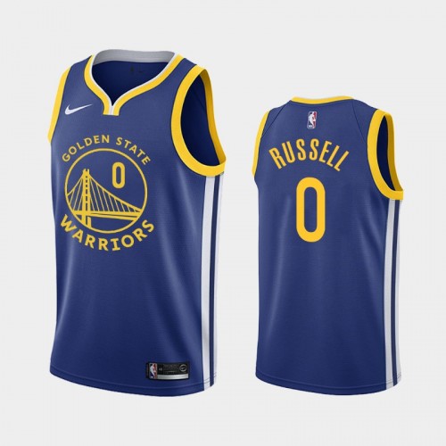Men's Golden State Warriors D'Angelo Russell #0 Royal Icon New Uniform Jersey