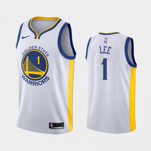 Men's Golden State Warriors #1 Damion Lee White 2019 season Association Jersey