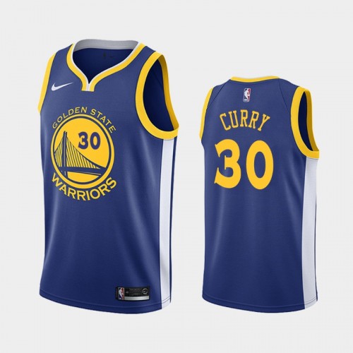 Men's Golden State Warriors #30 Stephen Curry Blue Icon Jersey